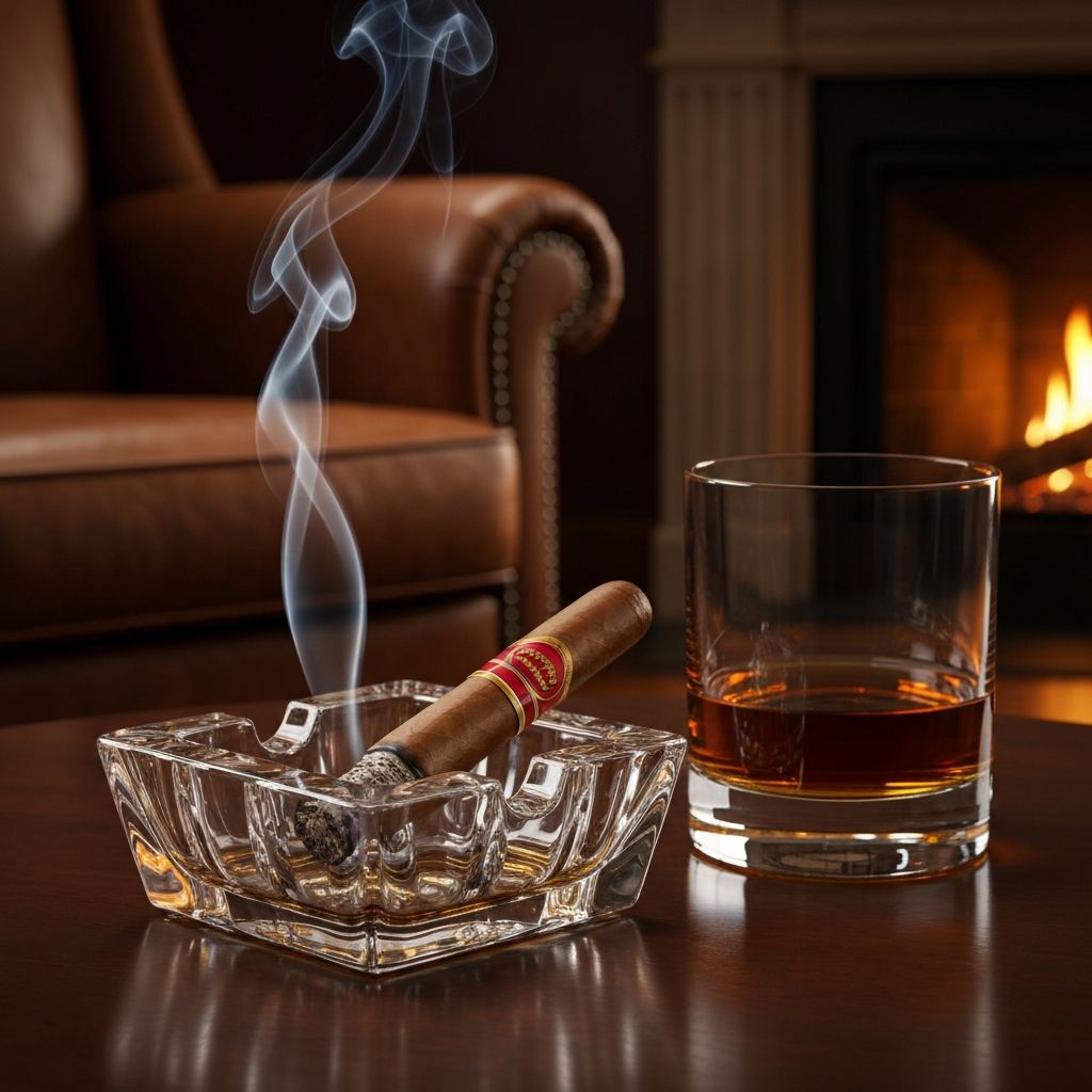 Cigar and whiskey